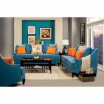 Vincenzo Peacock Blue 2 Pc Set (Sofa + Love Seat)